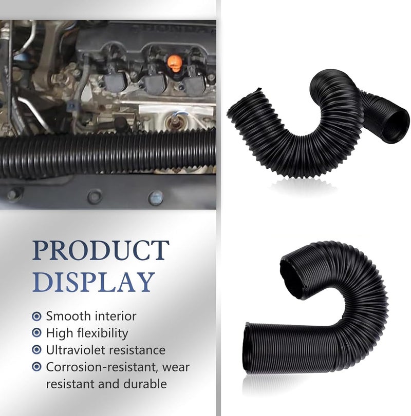 CyperFair Car Air Intake Pipe, 2.4" Anti-leakage Flexible Expansion Hose for Extending to 39 ", Stabilizing Tight Connection Intake Turbo Hose, Universal Modified Accessory for Cars (Black) - Image 4